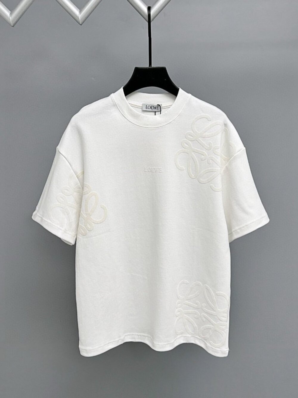 Classic Men's Loewe Casual Short-Sleeve White